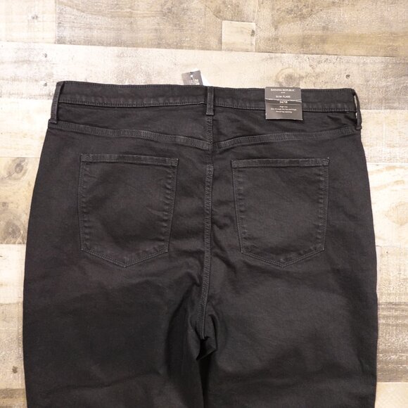 Banana Republic Slim Flare Jeans Women’s 18 Black High Rise Flared Leg - Picture 12 of 14
